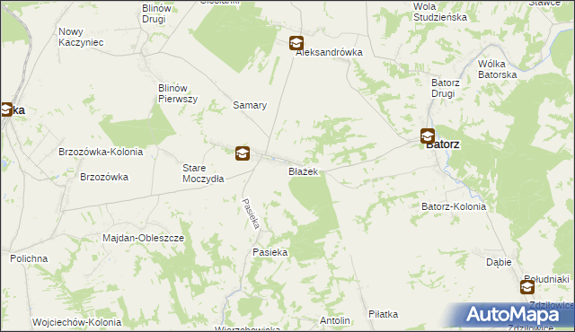 mapa Błażek, Błażek na mapie Targeo