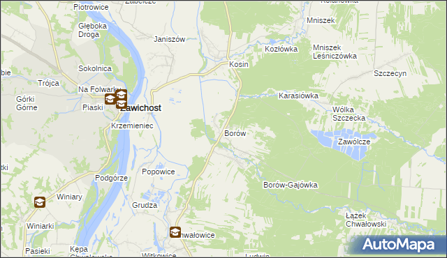 mapa Borów gmina Annopol, Borów gmina Annopol na mapie Targeo