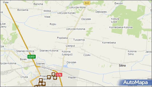 mapa Borowina Sitaniecka, Borowina Sitaniecka na mapie Targeo