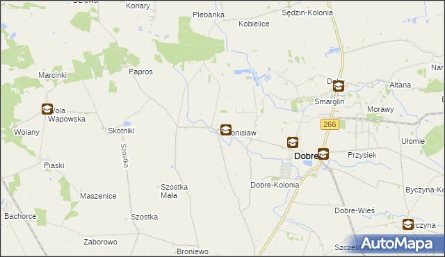 mapa Bronisław gmina Dobre, Bronisław gmina Dobre na mapie Targeo