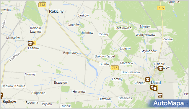 mapa Buków-Parcel, Buków-Parcel na mapie Targeo
