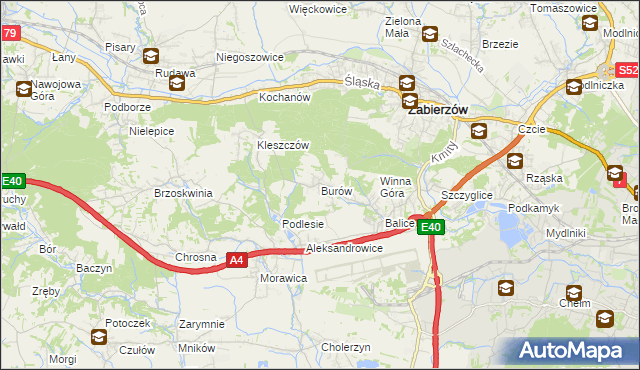 mapa Burów, Burów na mapie Targeo