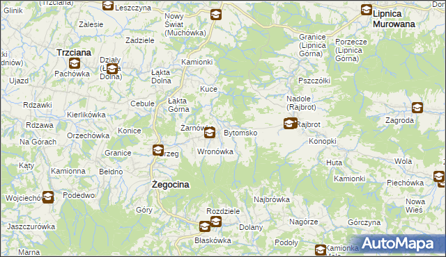 mapa Bytomsko, Bytomsko na mapie Targeo