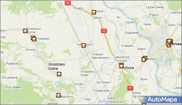 mapa Chałupki Dębniańskie, Chałupki Dębniańskie na mapie Targeo