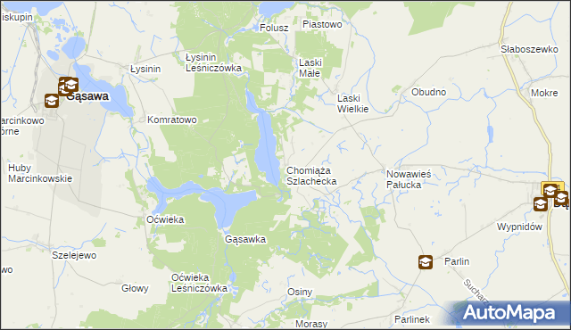 mapa Chomiąża Szlachecka, Chomiąża Szlachecka na mapie Targeo