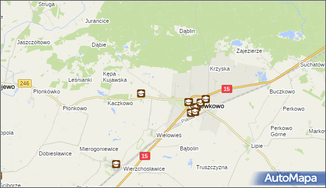 mapa Chrząstowo gmina Gniewkowo, Chrząstowo gmina Gniewkowo na mapie Targeo