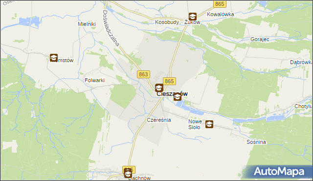 mapa Cieszanów, Cieszanów na mapie Targeo