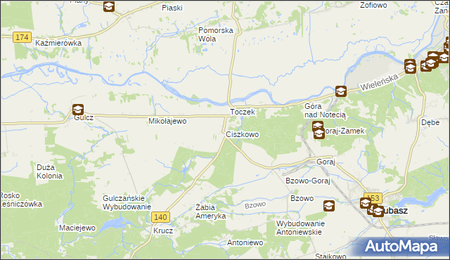 mapa Ciszkowo, Ciszkowo na mapie Targeo