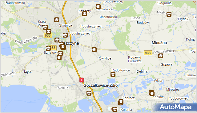 mapa Ćwiklice, Ćwiklice na mapie Targeo