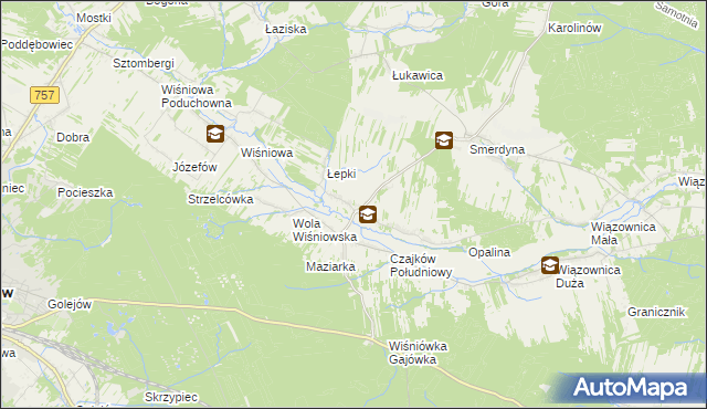 mapa Czajków Północny, Czajków Północny na mapie Targeo