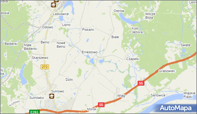 mapa Czaple gmina Świecie, Czaple gmina Świecie na mapie Targeo