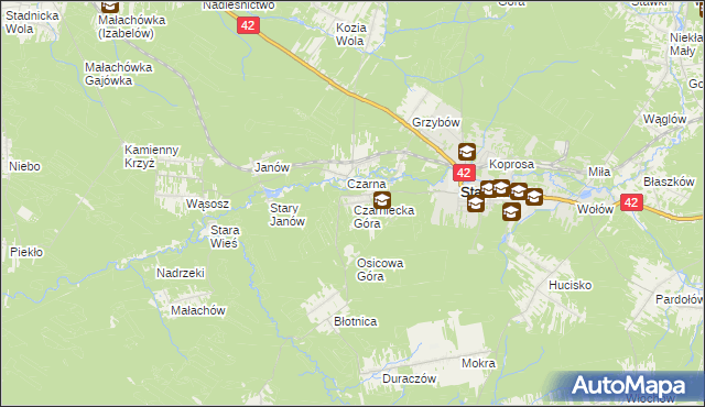 mapa Czarniecka Góra, Czarniecka Góra na mapie Targeo