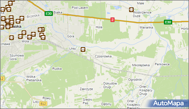 mapa Czosnówka, Czosnówka na mapie Targeo