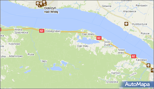 mapa Dąb Mały, Dąb Mały na mapie Targeo