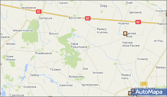 mapa Dąbie Kujawskie, Dąbie Kujawskie na mapie Targeo
