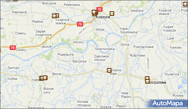 mapa Dąbrówka Morska, Dąbrówka Morska na mapie Targeo