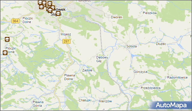 mapa Dębowy Gaj, Dębowy Gaj na mapie Targeo