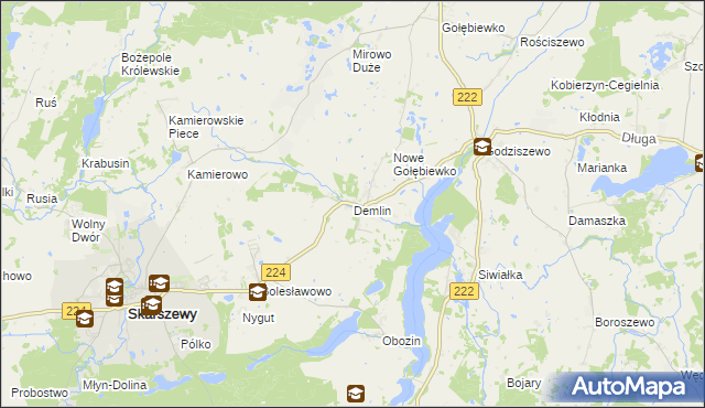 mapa Demlin, Demlin na mapie Targeo