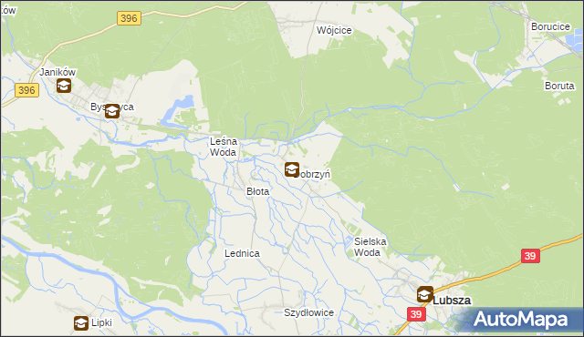 mapa Dobrzyń gmina Lubsza, Dobrzyń gmina Lubsza na mapie Targeo