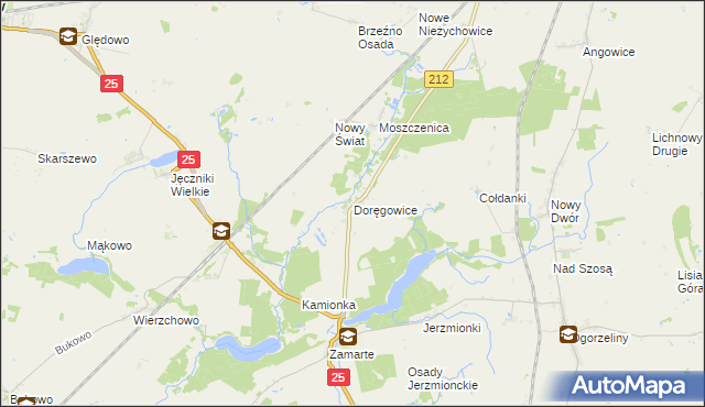 mapa Doręgowice, Doręgowice na mapie Targeo