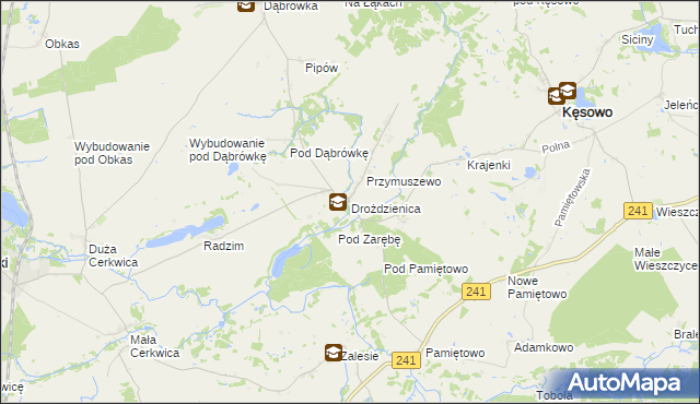 mapa Drożdzienica, Drożdzienica na mapie Targeo