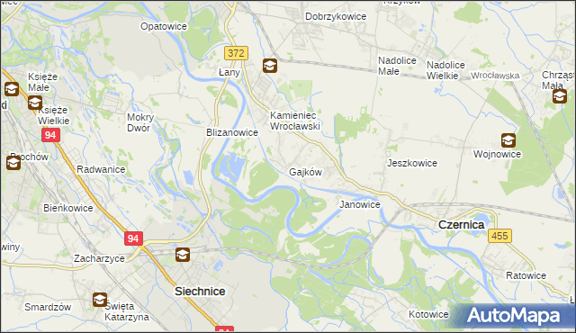 mapa Gajków, Gajków na mapie Targeo