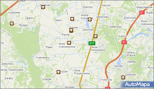 mapa Garbatka gmina Lesznowola, Garbatka gmina Lesznowola na mapie Targeo