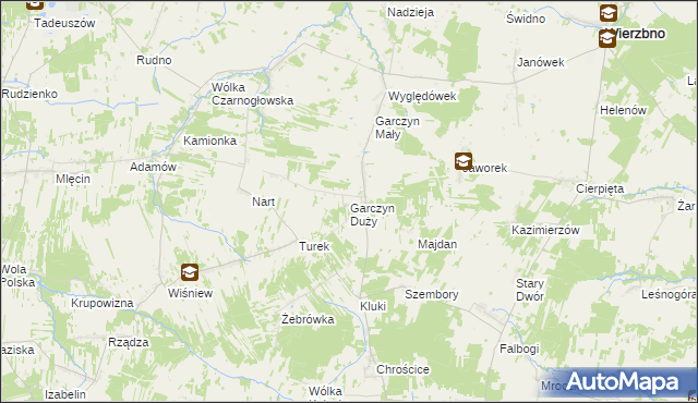 mapa Garczyn Duży, Garczyn Duży na mapie Targeo