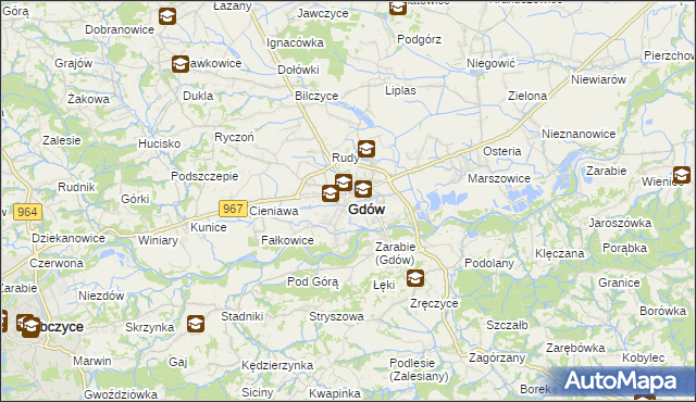 mapa Gdów, Gdów na mapie Targeo