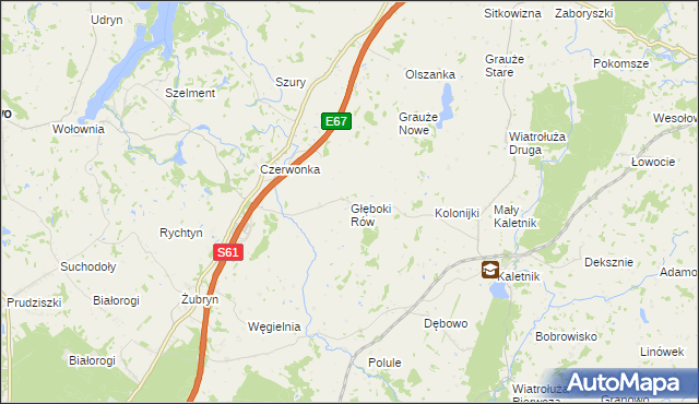 mapa Głęboki Rów, Głęboki Rów na mapie Targeo