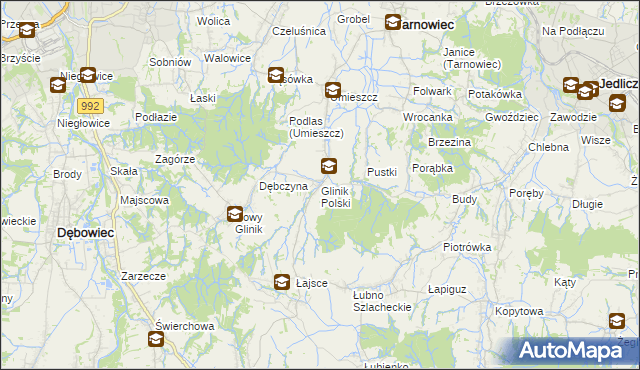 mapa Glinik Polski, Glinik Polski na mapie Targeo