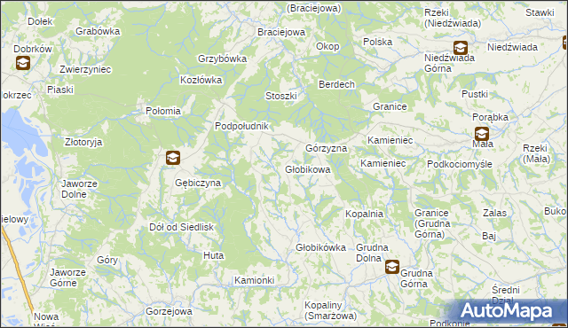 mapa Głobikowa, Głobikowa na mapie Targeo