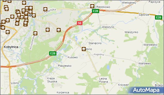 mapa Głobino, Głobino na mapie Targeo