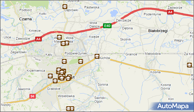 mapa Głuchów gmina Łańcut, Głuchów gmina Łańcut na mapie Targeo