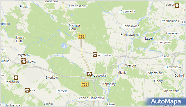 mapa Gnieździska, Gnieździska na mapie Targeo