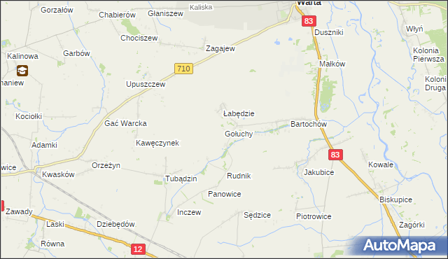 mapa Gołuchy, Gołuchy na mapie Targeo