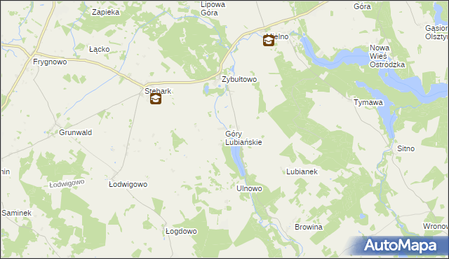 mapa Góry Lubiańskie, Góry Lubiańskie na mapie Targeo