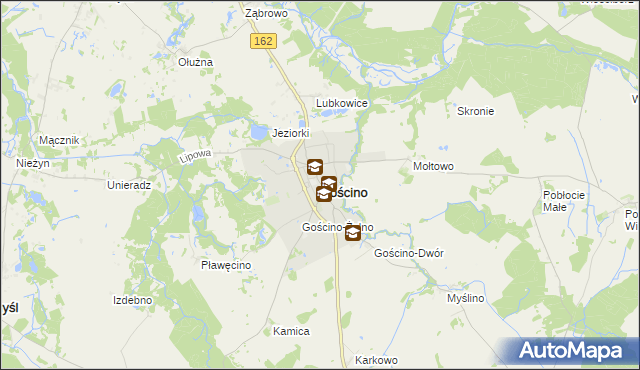 mapa Gościno, Gościno na mapie Targeo