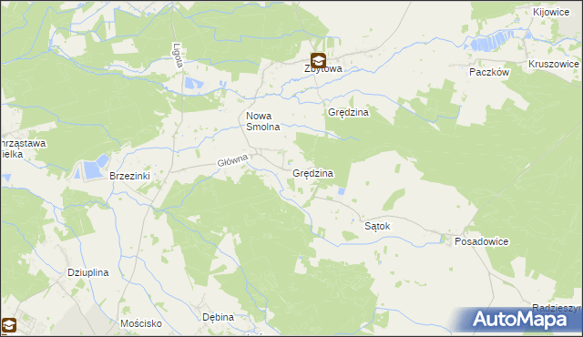 mapa Grędzina, Grędzina na mapie Targeo