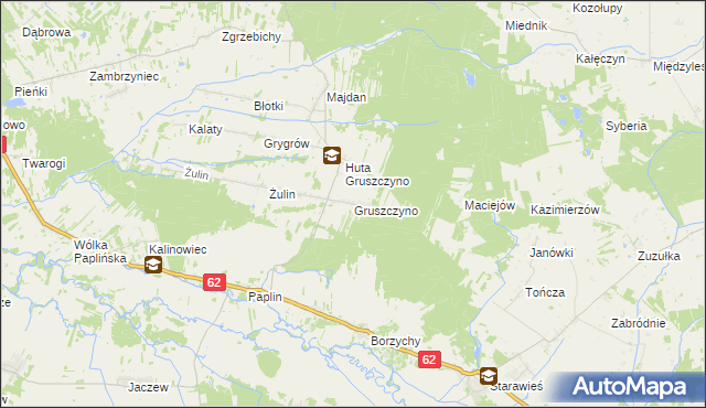 mapa Gruszczyno, Gruszczyno na mapie Targeo