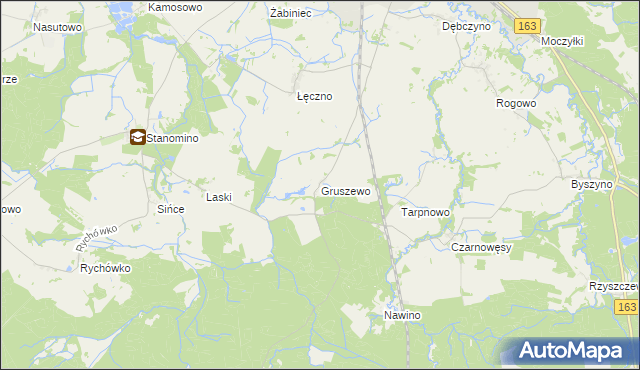 mapa Gruszewo, Gruszewo na mapie Targeo