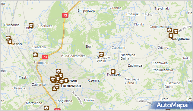 mapa Gruszów Wielki, Gruszów Wielki na mapie Targeo