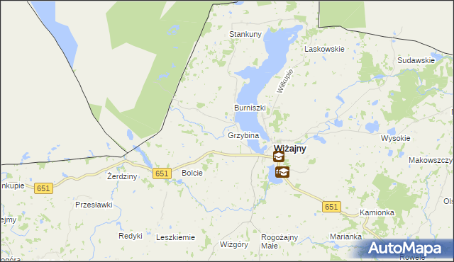 mapa Grzybina, Grzybina na mapie Targeo