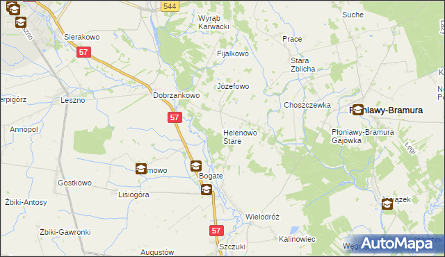 mapa Helenowo Stare, Helenowo Stare na mapie Targeo
