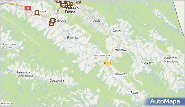 mapa Hoszowczyk, Hoszowczyk na mapie Targeo