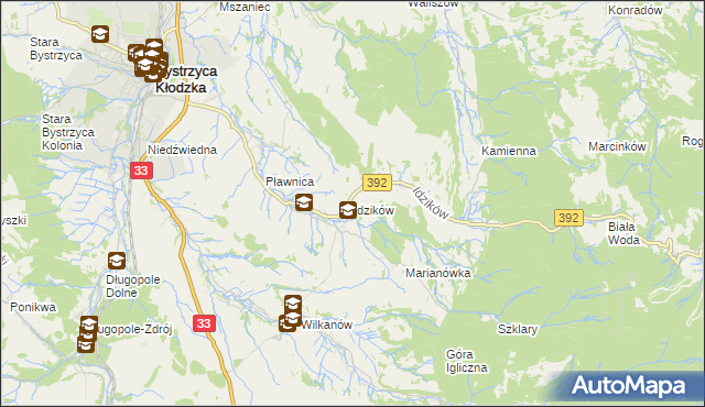 mapa Idzików, Idzików na mapie Targeo