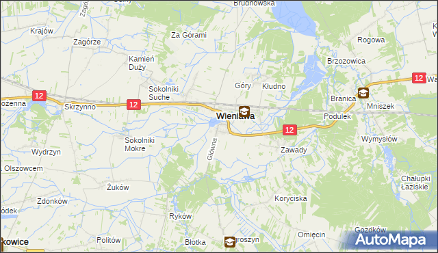 mapa Jabłonica gmina Wieniawa, Jabłonica gmina Wieniawa na mapie Targeo
