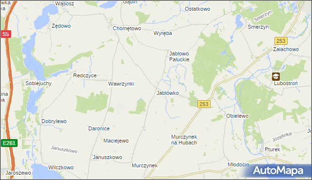 mapa Jabłówko gmina Łabiszyn, Jabłówko gmina Łabiszyn na mapie Targeo