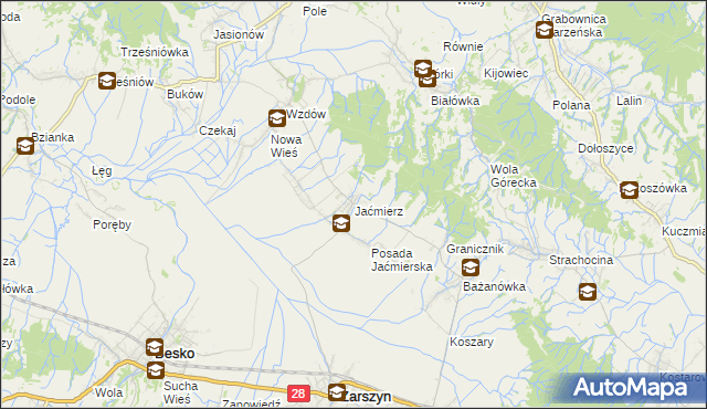 mapa Jaćmierz, Jaćmierz na mapie Targeo