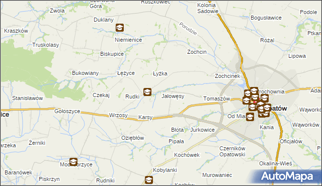 mapa Jałowęsy, Jałowęsy na mapie Targeo